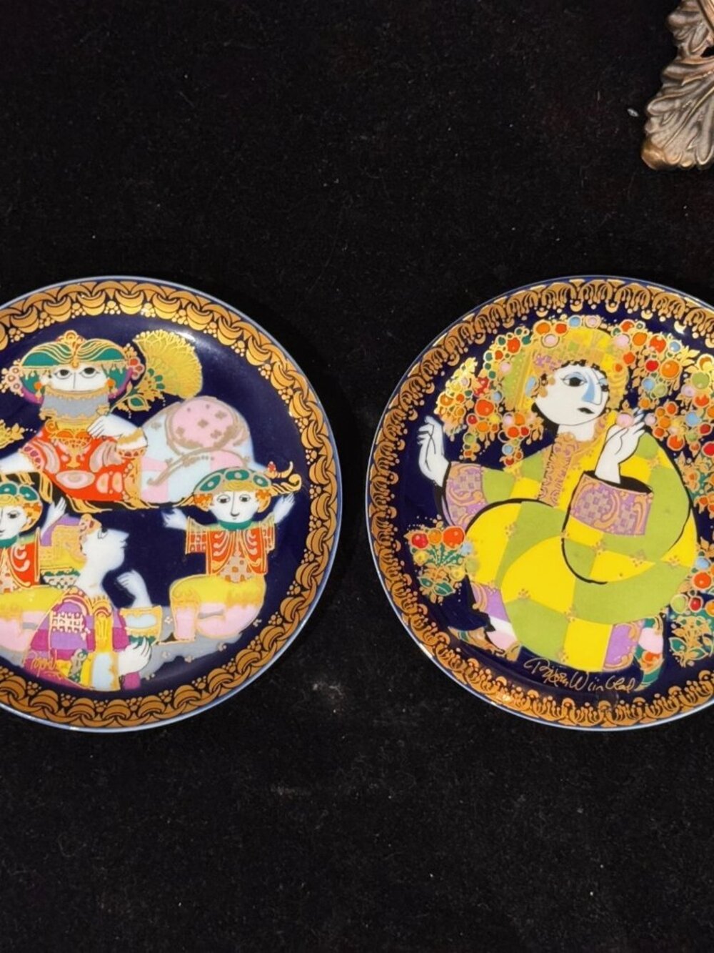 Rosenthal 2 Bjørn Wiinblad Aladin und die Wunderlampe Plates II & VI Studio Line